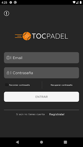 Android application Toc Padel screenshort