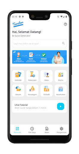 Android application Terator - Template Surat screenshort