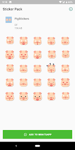 Pegatinas cerdos para WhatsApp