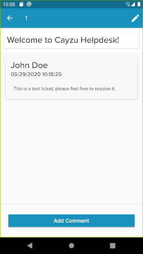 Android application Cayzu Help Desk screenshort