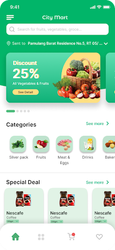 Android application Citymart screenshort