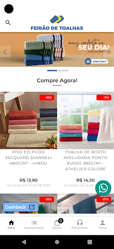 Android application Feirão de Toalhas screenshort