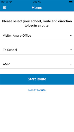 Visitor Aware Bus Manager Screen 2