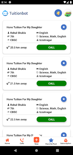 Tuitionbot Screen 2