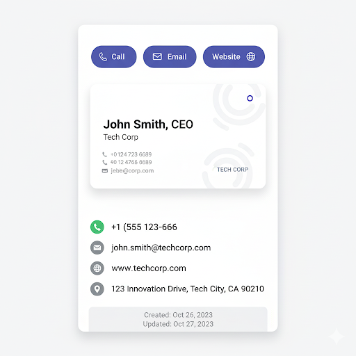 CardSnap Scan and Save Contacts
