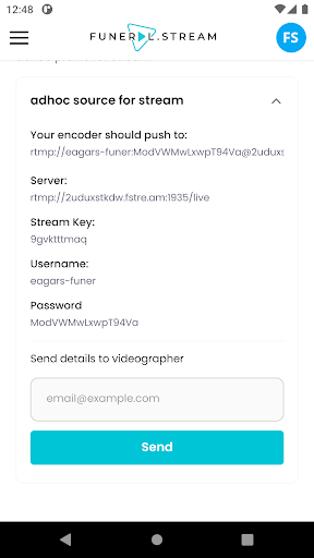 Funeral Stream Screen 3
