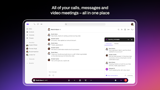 Dialpad for ChromeOS Screen 3