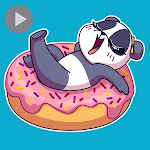 Cover Image of 下载 Animated Panda Stickers  APK