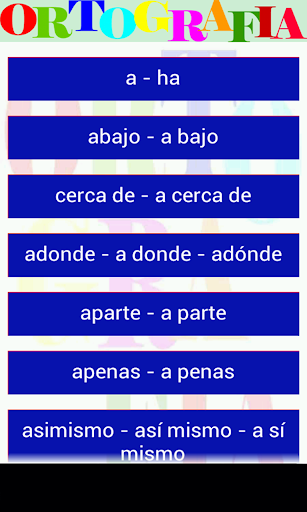ORTOGRAFIA ESPAÑOL