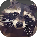 Polygon Raccoon Panda New Theme icon