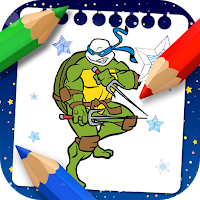 Turtles coloring ninja game