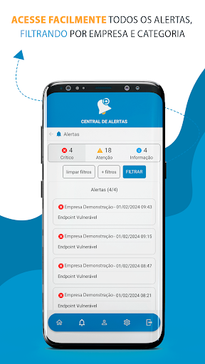 Android application BluePex Central de Alertas 2.0 screenshort