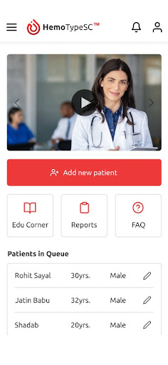 Android application Hemotype SC screenshort