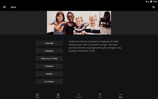 Screenshot of Cedarcrest Church