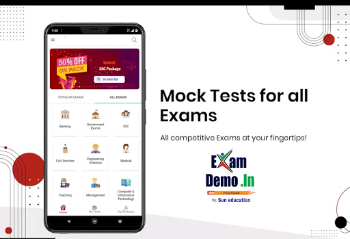 Android application Exam Demo screenshort