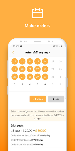 NutriBot Meal Plan & Orders Screen 3
