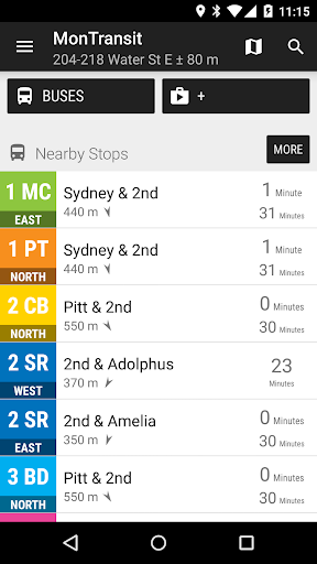 Android application Cornwall Transit Bus - MonTra… screenshort