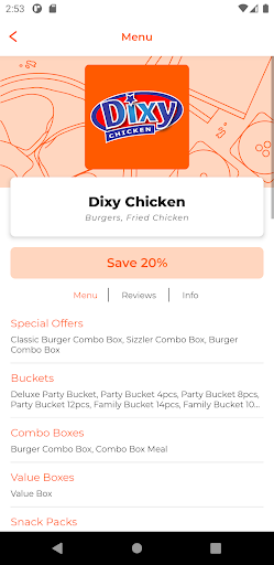 Dixy Chicken B24 Screen 2