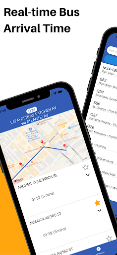 Android application New York Bus Arrival Time screenshort