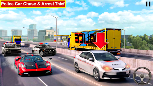 Real Police Car Chase-Car Game
