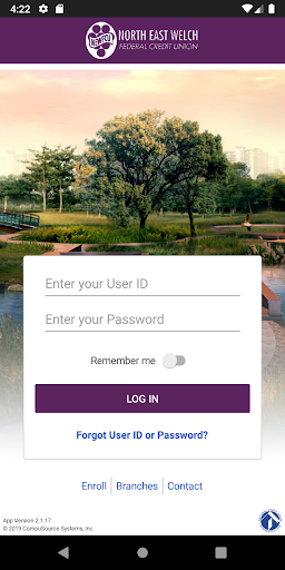 Android application North East Welch FCU screenshort
