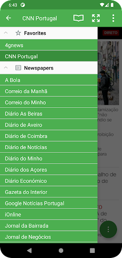 Android application Jornais de Portugal screenshort