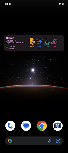 Android application MetroWidget - Lisbon screenshort