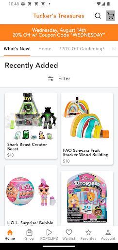 Screenshot of Tucker's Treasures