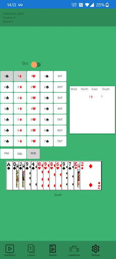 Android application Bidtrainer screenshort