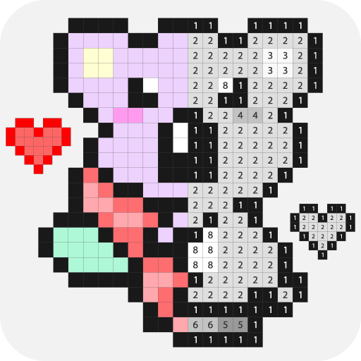 Coloring by numbers logo