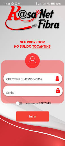 Android application Kasa Net Fibra screenshort