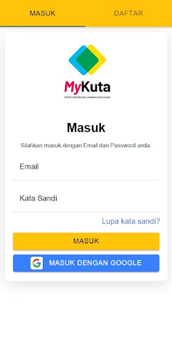 Android application MyKuta screenshort