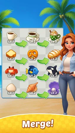 Game screenshot マージビーチ:癒しのビーチライフ (Merge Beach) apk download