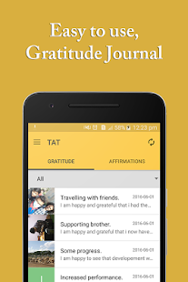 Gratitude Journal w/ Affirmation Reminder TAT App