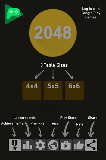 Android application 2048 THE GAME screenshort