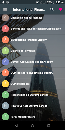 Android application International Finance Pro screenshort