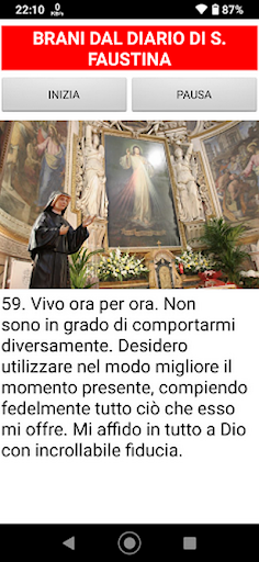 Android application Dal diario di S. Faustina screenshort