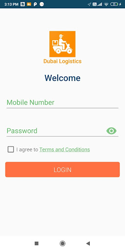 Android application Dubai Logistics screenshort