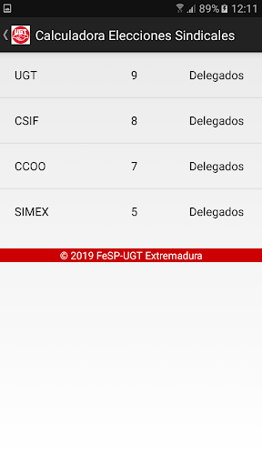 Calculadora Elecciones Sindica Screen 3