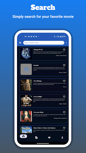 Android application Kawogo translated movies screenshort