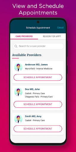 My Marshfield Clinic Screen 2