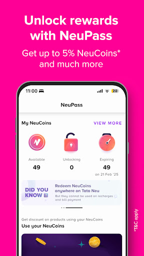Tata Neu - Shop, Travel, Pay Screen 3