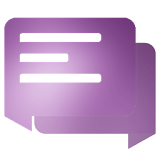 EvolveSMS Material Blur Purple icon