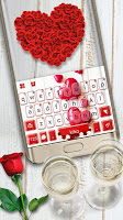 screenshot of Red Valentines Love Keyboard Theme