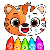 Coloring by numbers for kids icon