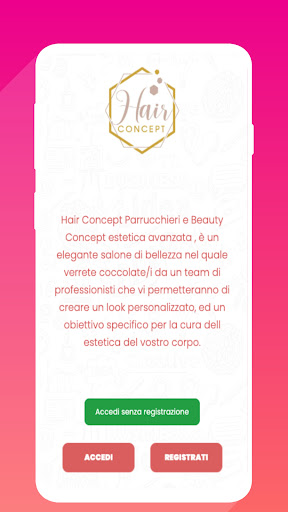 Android application Hair Concept screenshort