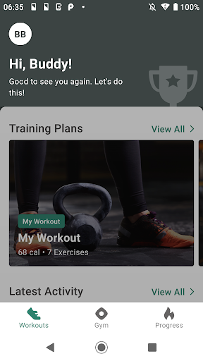 Android application STUDIOFIVE Fitness screenshort