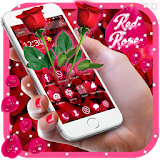 Beautiful Red Rose Petals Theme icon