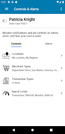 Financial Center Wallet Screen 3