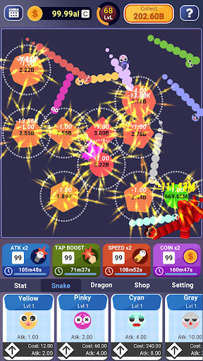Android application Idle Snakes - io games screenshort